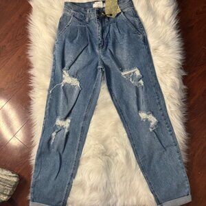 90s distressed jeans
